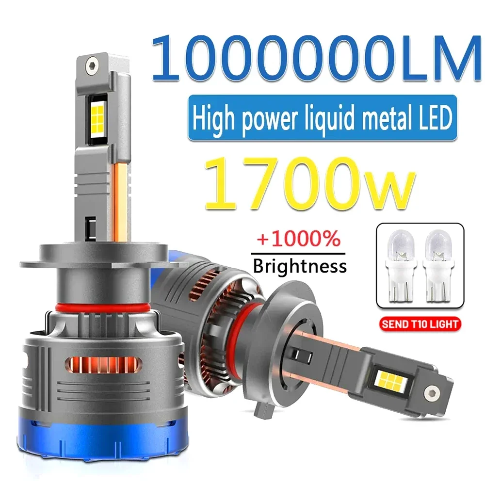 

2Pcs Turbo H7 LED Automobile Light Headlamp Accessories H1 H4 Car LED Headlight Bulbs with Fan 6000K 3000W 9005/HB3 9006/HB4 H11