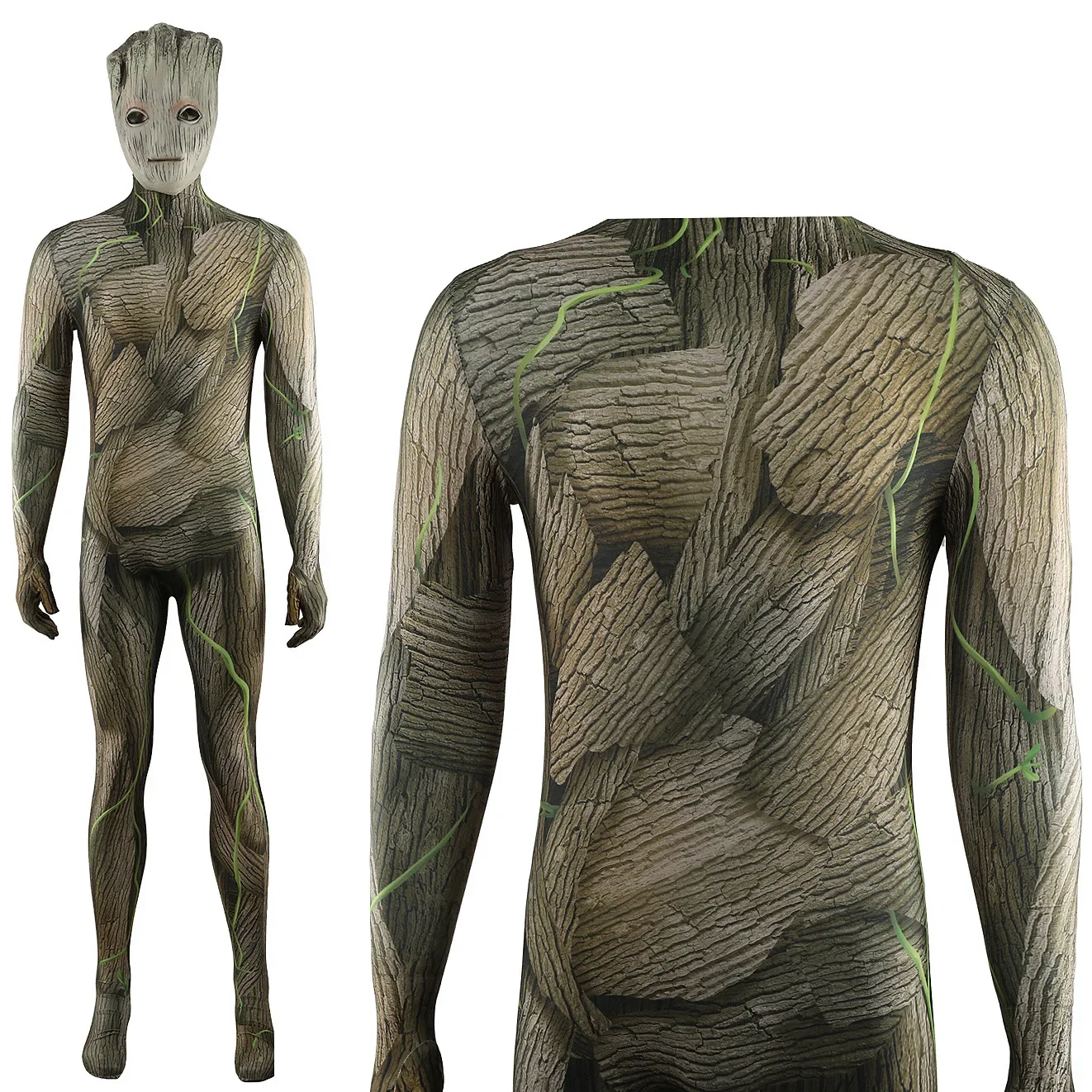 Guardians of the Groot Galaxy Cosplay Costume Superhero Spandex Zentai Suits Groot Bodysuit Jumpsuit Halloween Costume Adult Kid