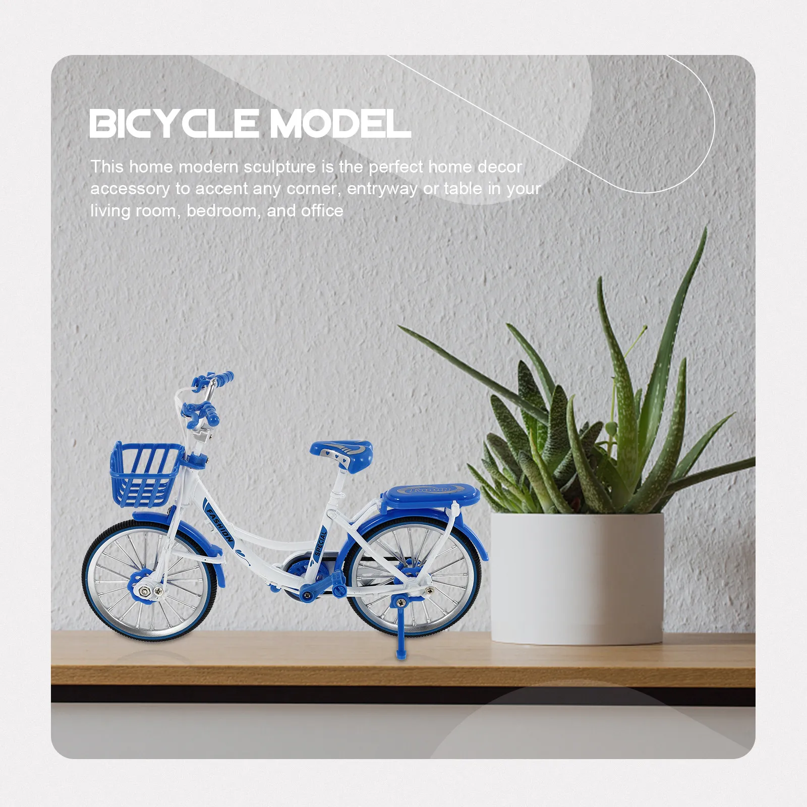 

1 шт. Настольная скульптура велосипеда из сплава и пластика, художественное украшение для гостиной, спальни, офиса, стола