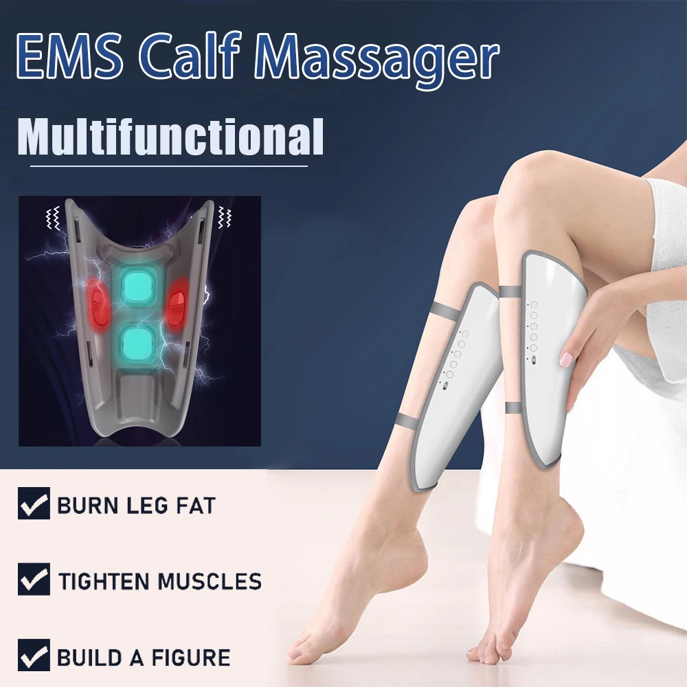 

Ems Vibration Heating Slimming Calf Massager Electric Leg Adjustable Massager Hot Compress Portable Rechargeable With Bluetooth