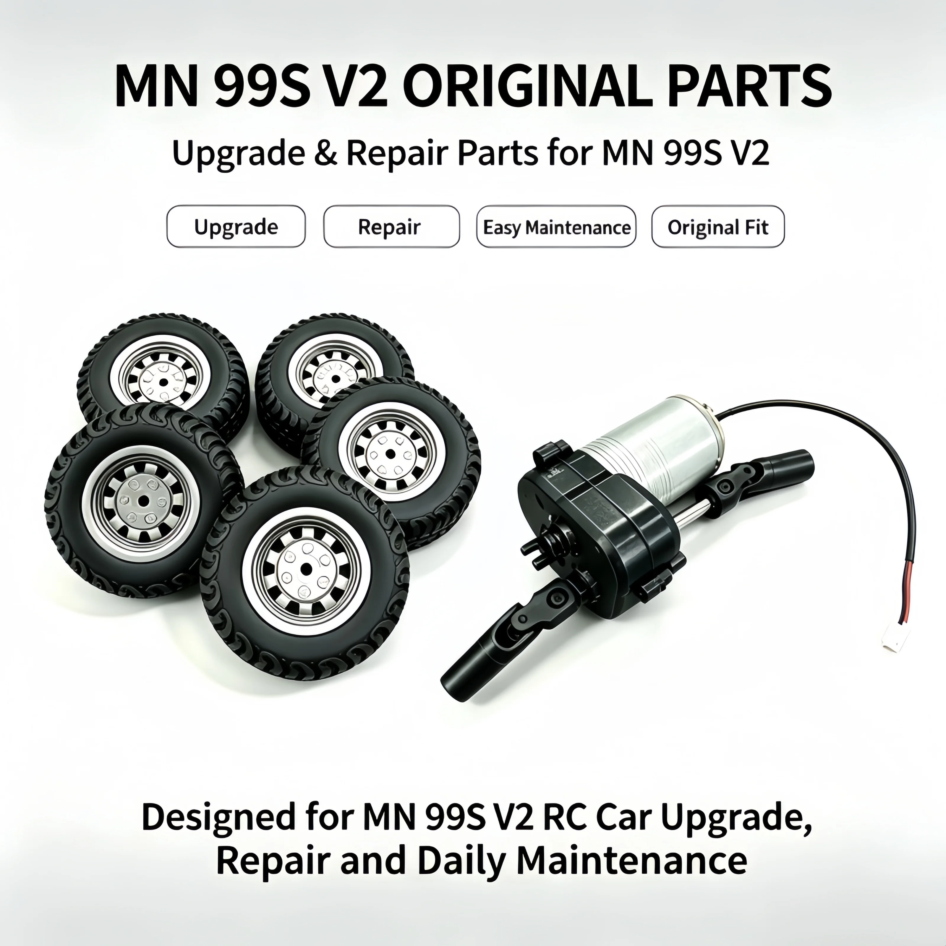 MN300 Original Spare Parts For MN99S V2 1:12 RC Crawler Full Scale Off‑Road Climbing Car Modify Upgrade Replacement Accessories