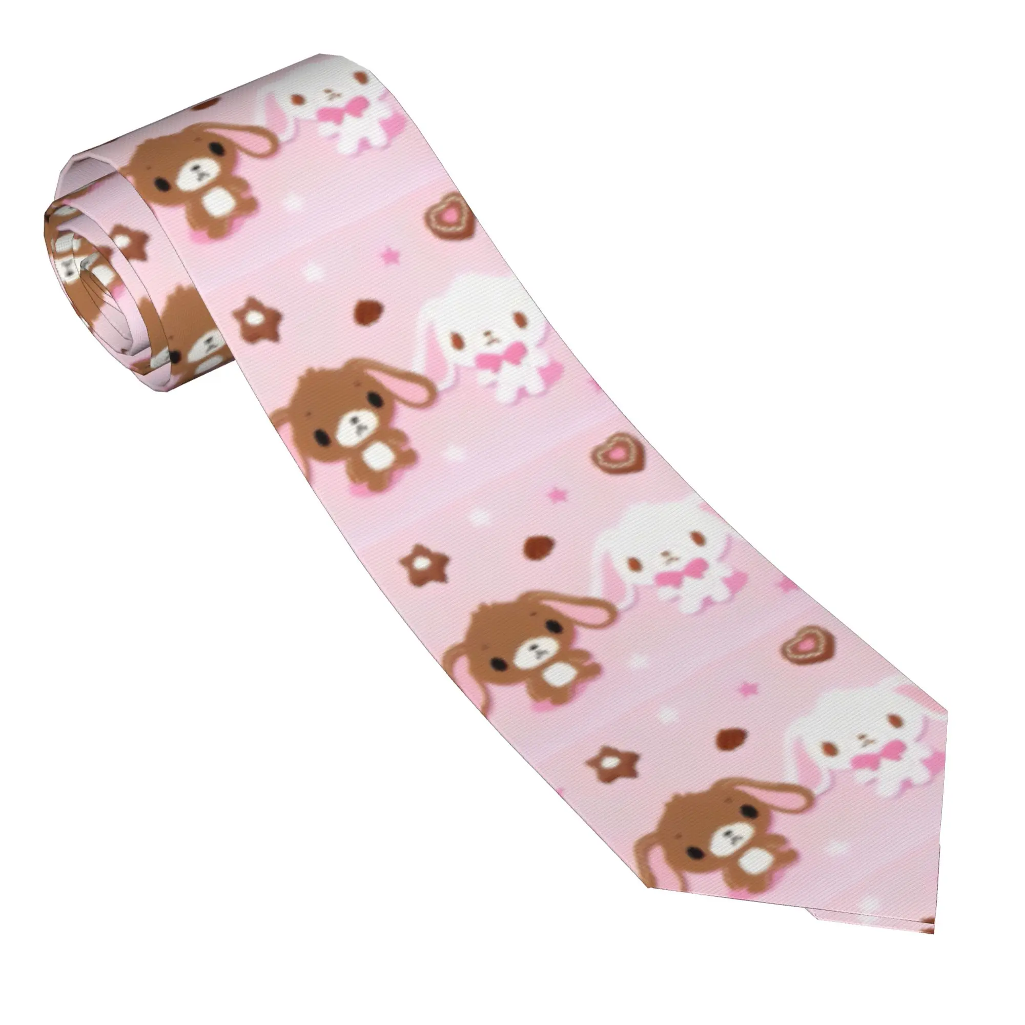 S-Sugarbunnys Necktie Men Women Slim Polyester 8 cm Narrow Neck Ties Sugar Rabbit for Mens Accessories Gravatas Wedding Office