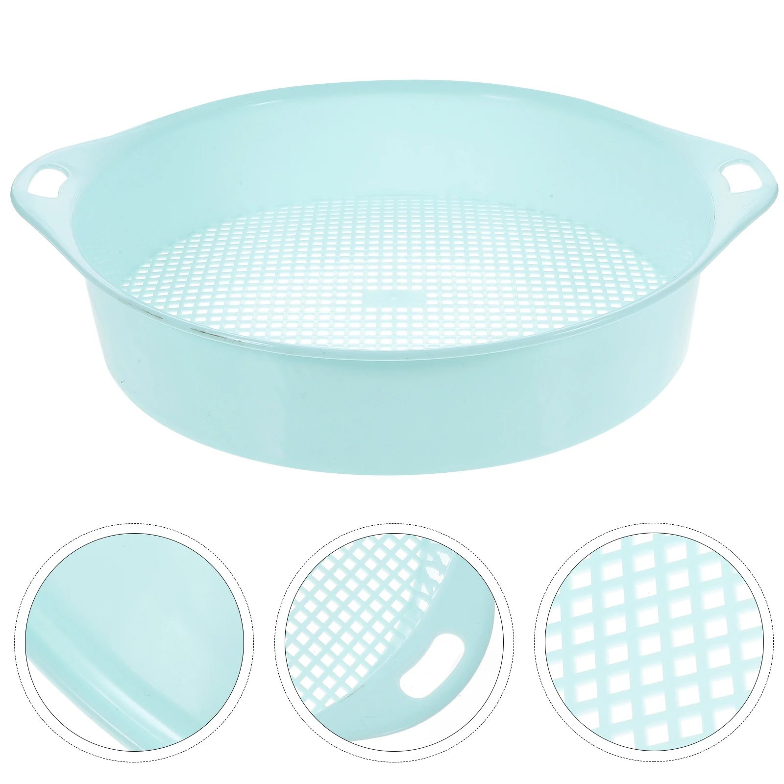 

Plastic Soil Sifter Sand Gravel Separator Lightweight Durable Handle Design Compost Sifting Tool for Balcony Mini Garden