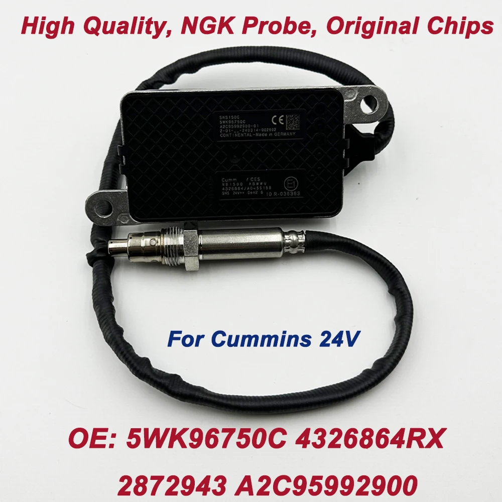 

5WK96750C 4326864 A2C95992900 for Cummins 24V Truck High Quality Chips for NGK Probe Nitrogen Oxygen Nox Sensor 2872943 1710806