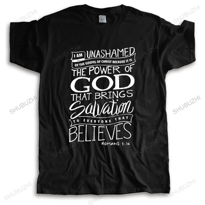 

Homme t shirt summer men fashion t-shirt Brand Clothing I Am Unashamed Of The Gospel - Bible Verse Christian unisex tee-shirt