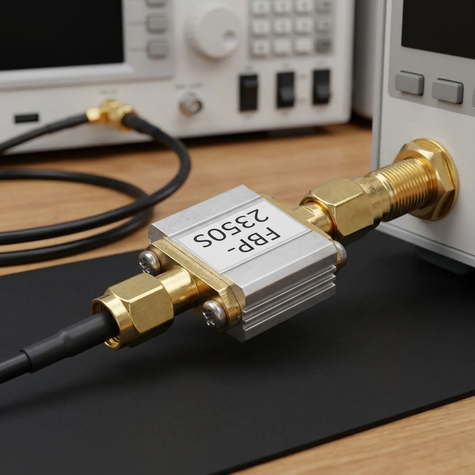 SAW Bandpass Filter 2320-2370MHz 50MHz Bandwidth 50 Ohm Aluminum Alloy Shielded For SMA RF For Coaxial Signal Testing