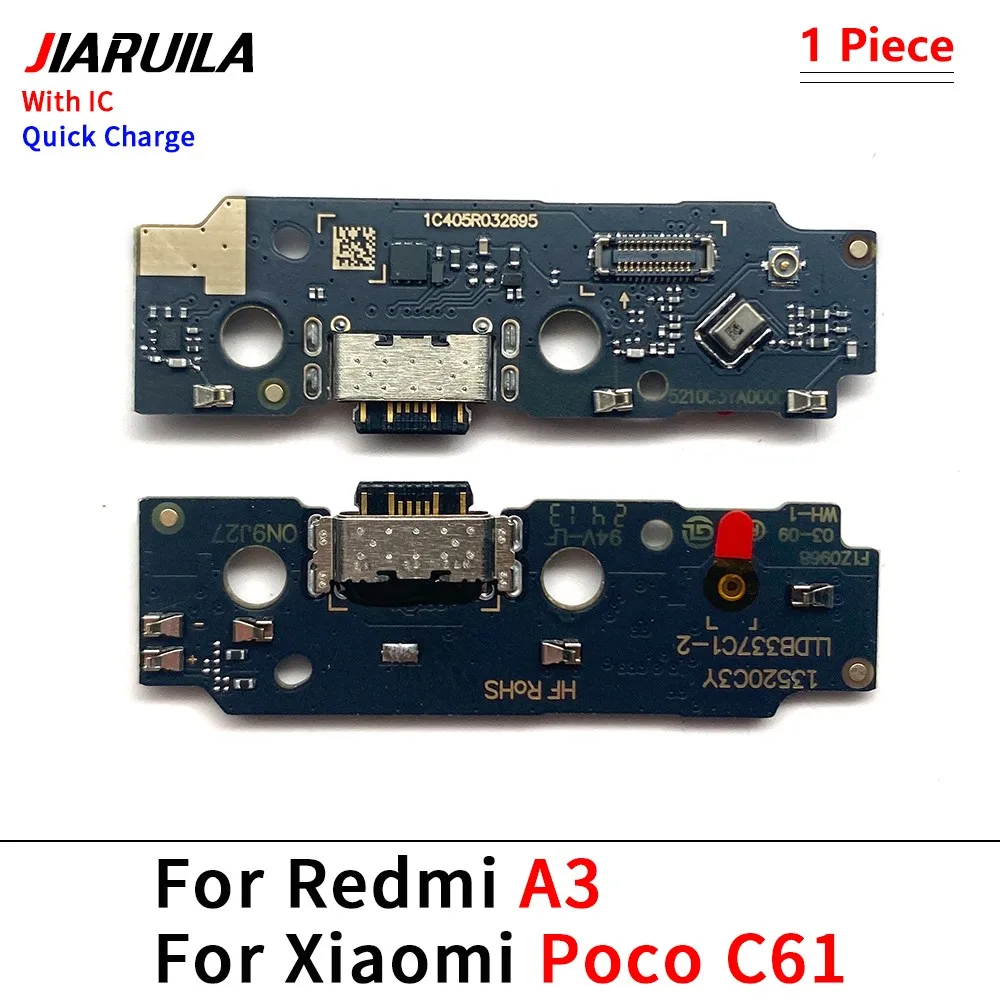 Puerto de placa de carga USB para Redmi A1, A2, A3 Plus, Conector de cargador, Cable flexible, nuevo