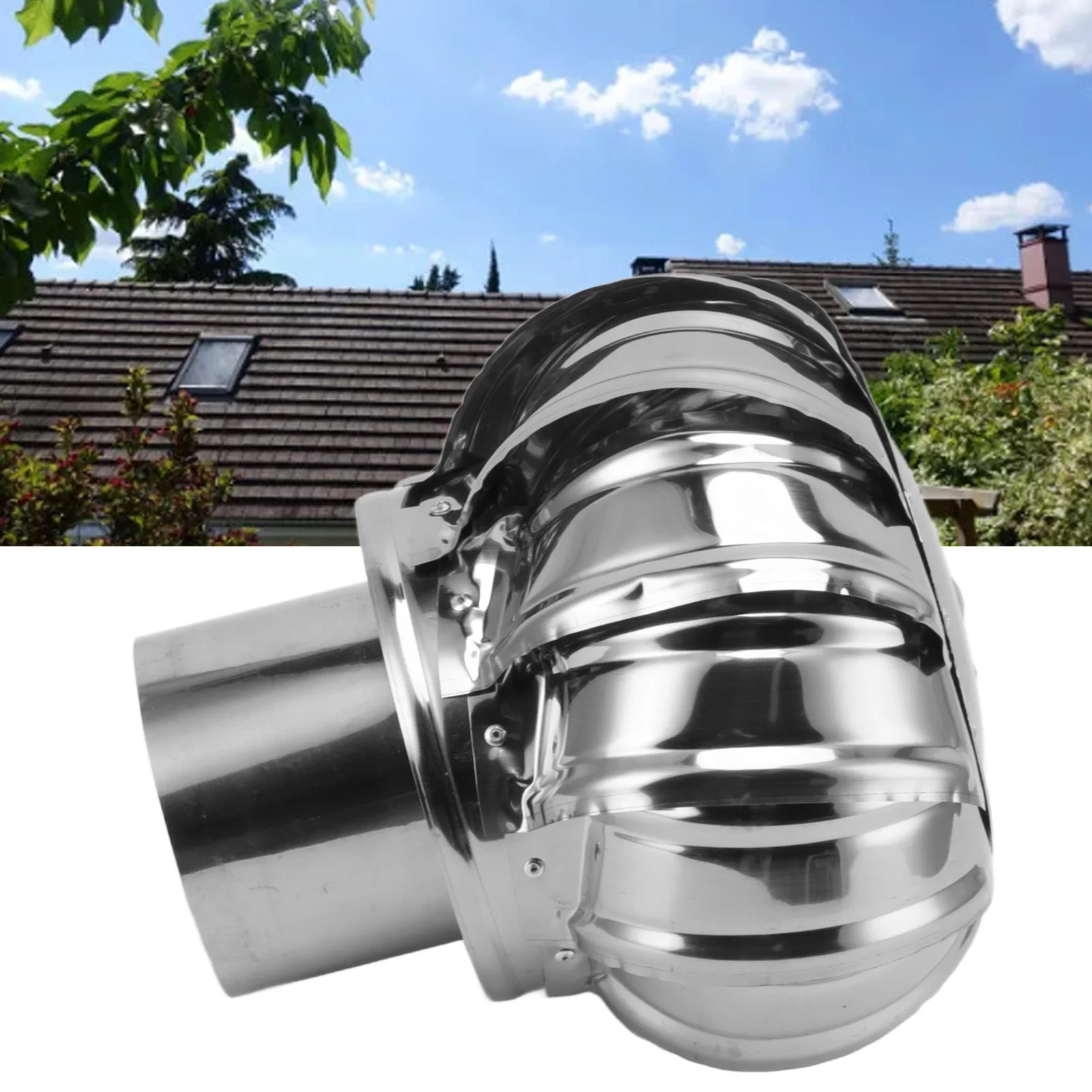 Ventilador de techo de turbinas eólicas, resistente a altas temperaturas, de acero inoxidable, para el ático, para chimeneas