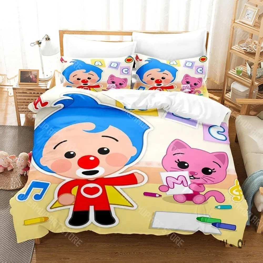 

Комплект постельного белья с 3D принтом Plim Cartoon Plim для мальчиков и девочек Twin Queen King Size пододеяльник наволочка кровать для мальчиков и взрослых дома Textileextile