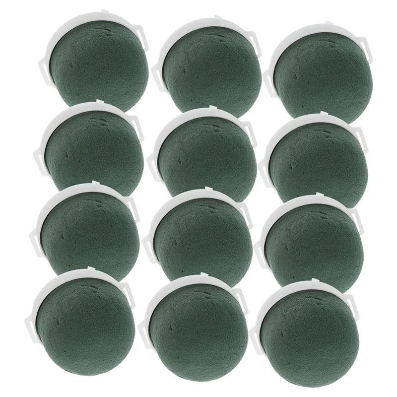 A24P 12 قطعة لترتيب الزهور الاحتفاظ بالمياه كتل مستديرة رغوة صغيرة لديكور الزفاف قطع مركزية للطاولات