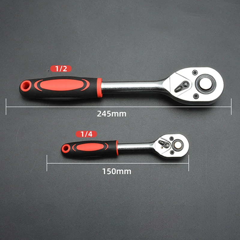 Quick Ratchet Wrench 1/2 1/4 Big Flying Small Flying Medium Flying Two-way Socket Wrench Auto Repair Hardware Tool