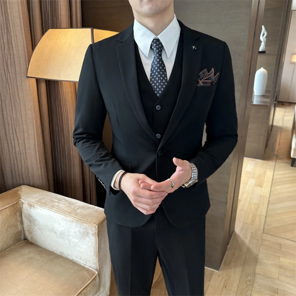 Simple One Piece Men's Suit Single Breasted Jacket Fast Shipping Four Seasons Groom Wear Classic Dancing Tuxedo Office Business
