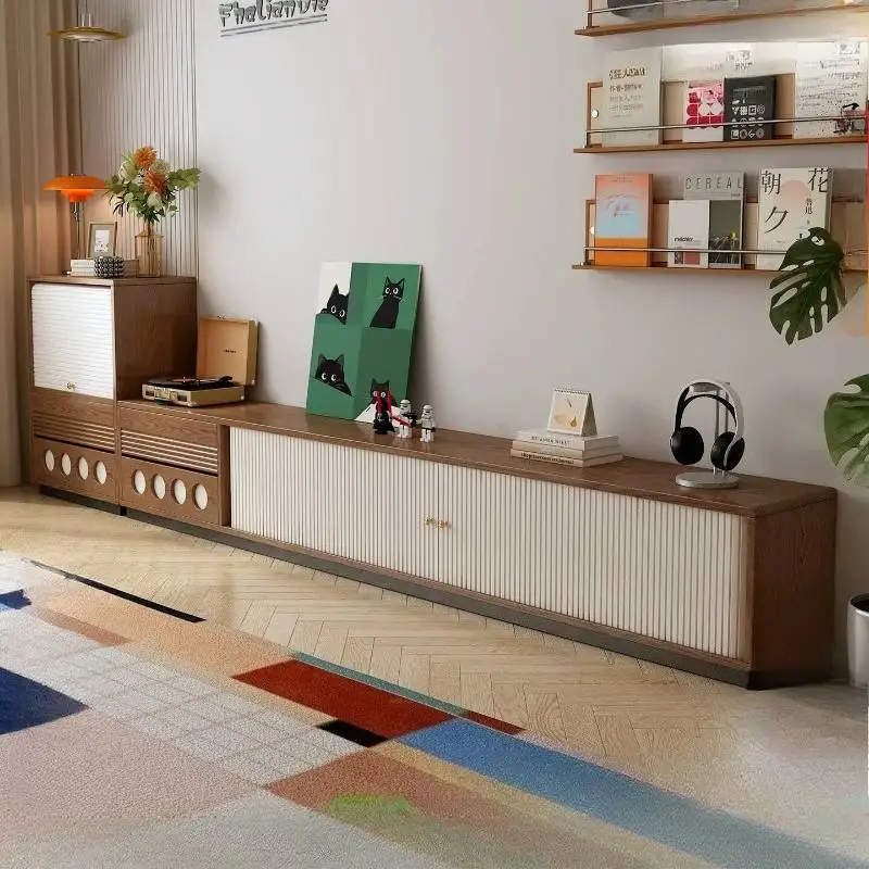 Narrow European Design Tv Cabinet Drawers Brown Long 200cm Living Room Tv Stands Nordic Lounges Mueble Televisor Furniture Home