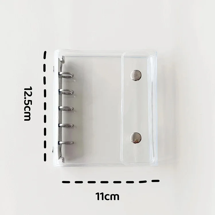M5 5 Delik Glitter Şeffaf Bağlayıcı Kapak Dergisi Eskiz Defteri Aksesuarları Günlüğü Ofis Malzemeleri