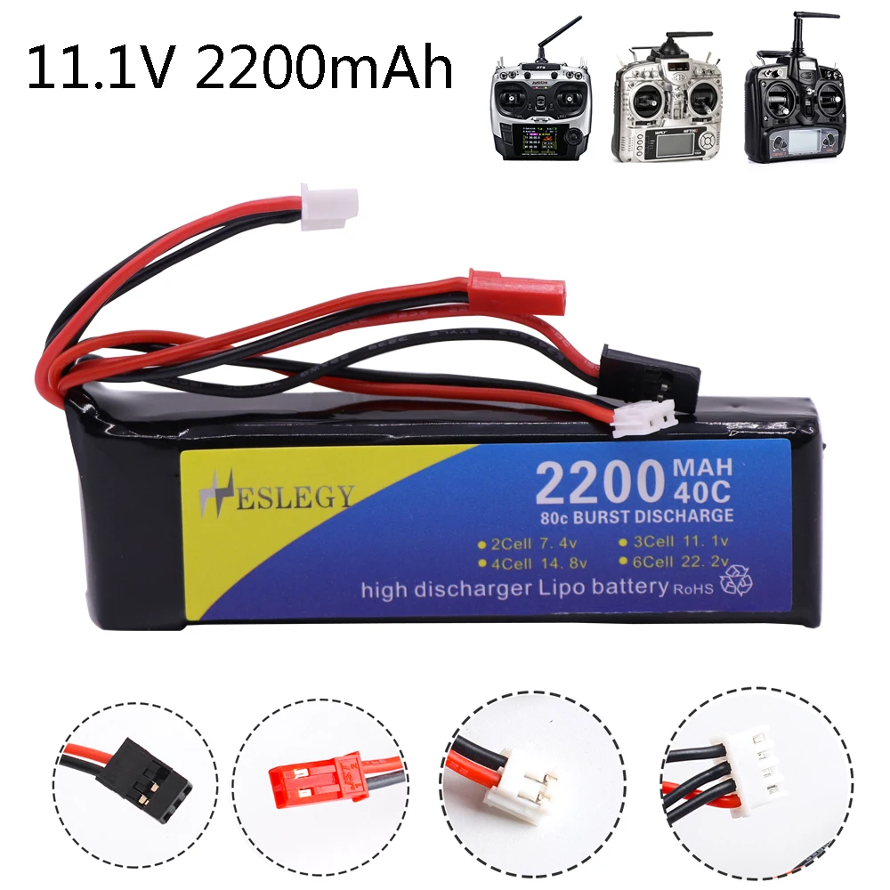 11.1V 2200mAh Lipo Battery for Walkera DEVO 7 DEVO 10 DEVO12E F12E WFLY9 RadioLink AT9 AT10 Transmitter toys parts 11.1V Battery