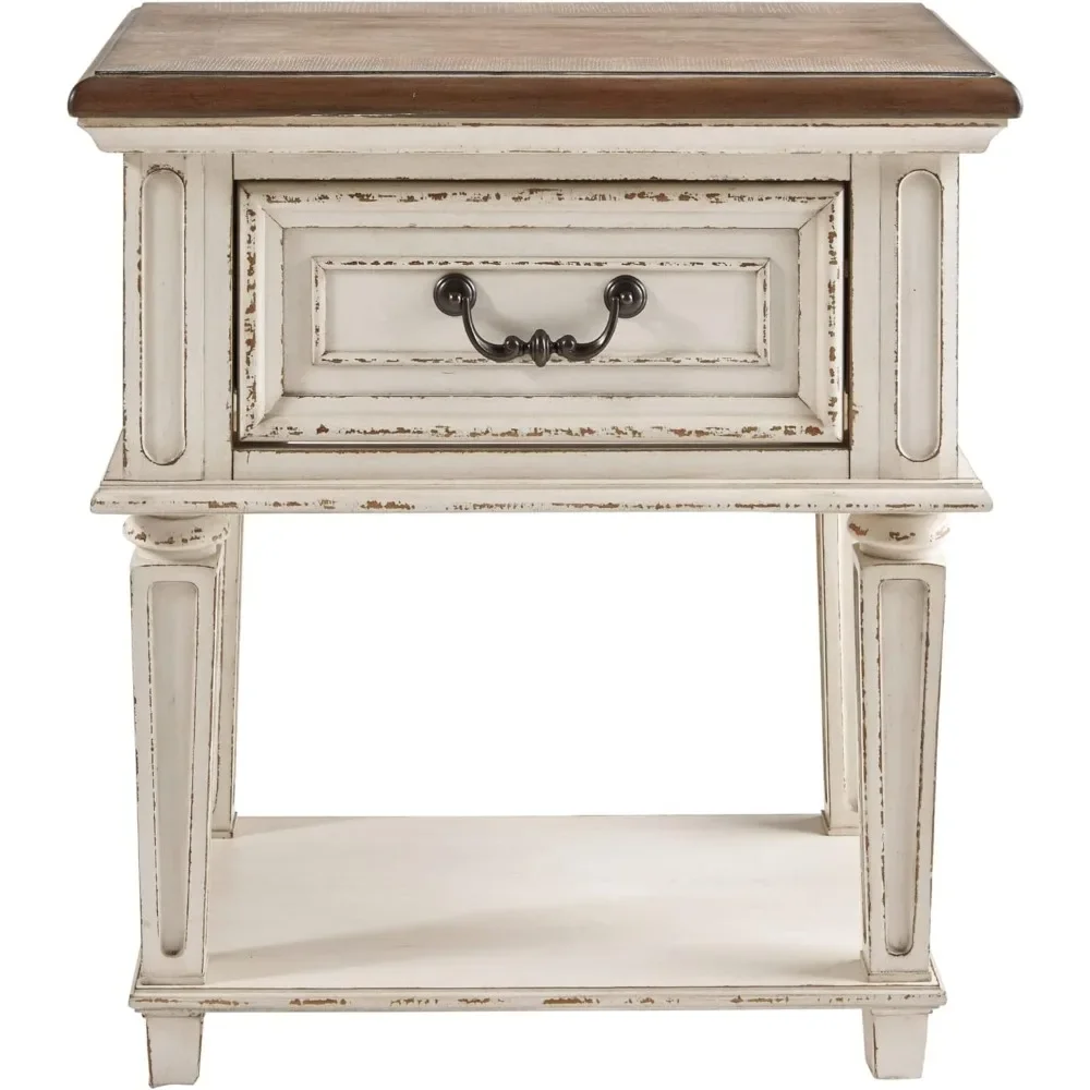 Signature Design by Ashley Realyn Traditional Cottage 1 Drawer Nightstand with Dovetail Construction & Open Display Shelf image 4