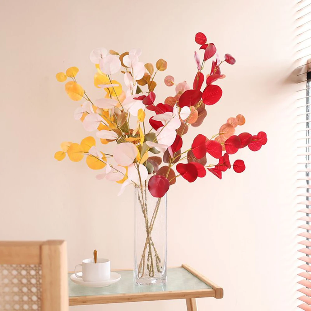Künstliche Pflanzen mit Langen Stielen, Eukalyptus-Blätter, Geldblatt-Wanddekoration, Hochzeits-Requisiten, Heim-Deko für Vasen, Tische, DIY-Geschenke – Detail 2