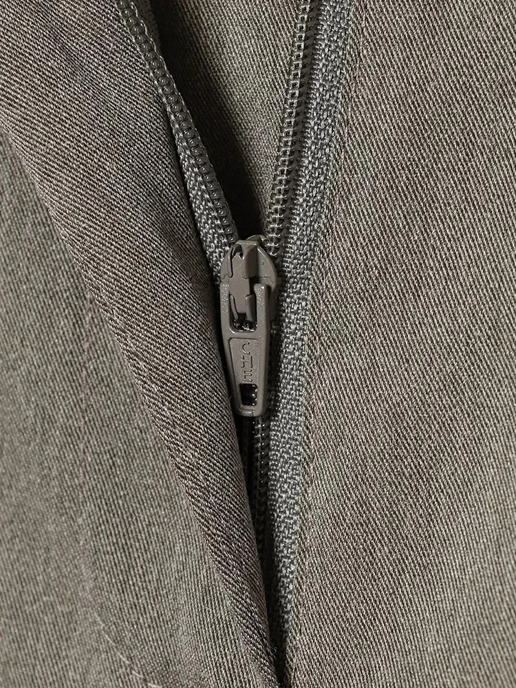 กางเกงขายาวลำลองทรงขากว้างสำหรับผู้หญิง ประดับจีบตกแต่ง พร้อมเข็มขัดคุณภาพดี เนื้อผ้านุ่มสบาย