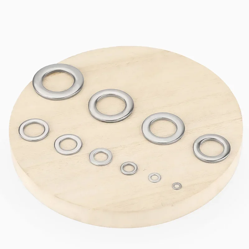 1-100Pcs Thickness 0.3mm-5mm 304/316 Stainless Steel Small Flat Washer ID M3-M36 OD 3.5mm-60mm Fastener Spacer Gasket GB848