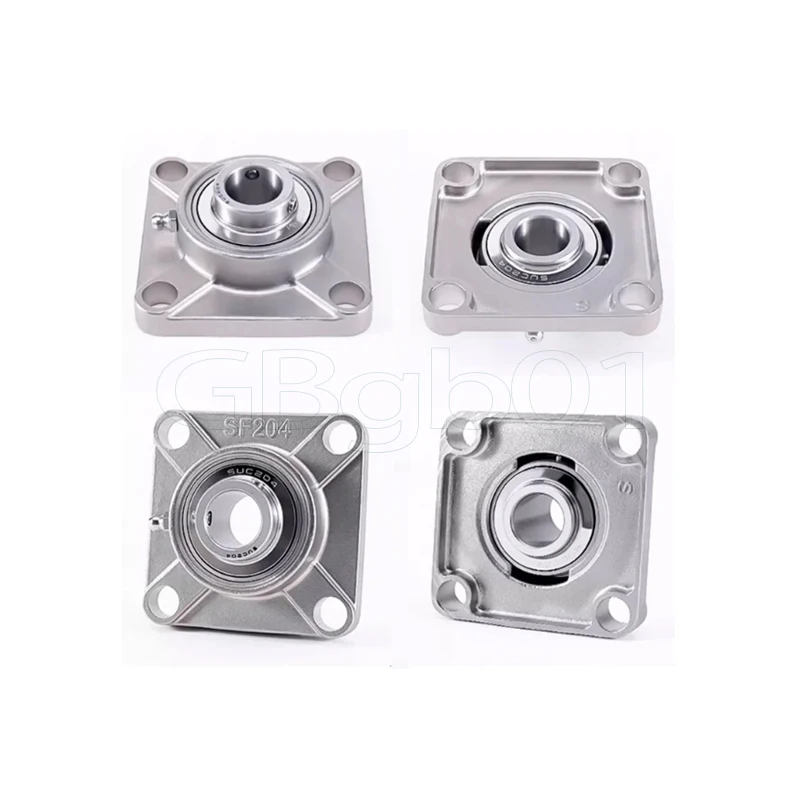 Stainless Steel Outer Spherical Insert Bearing with Seat SUCF Series 201-215 for Industrial Use