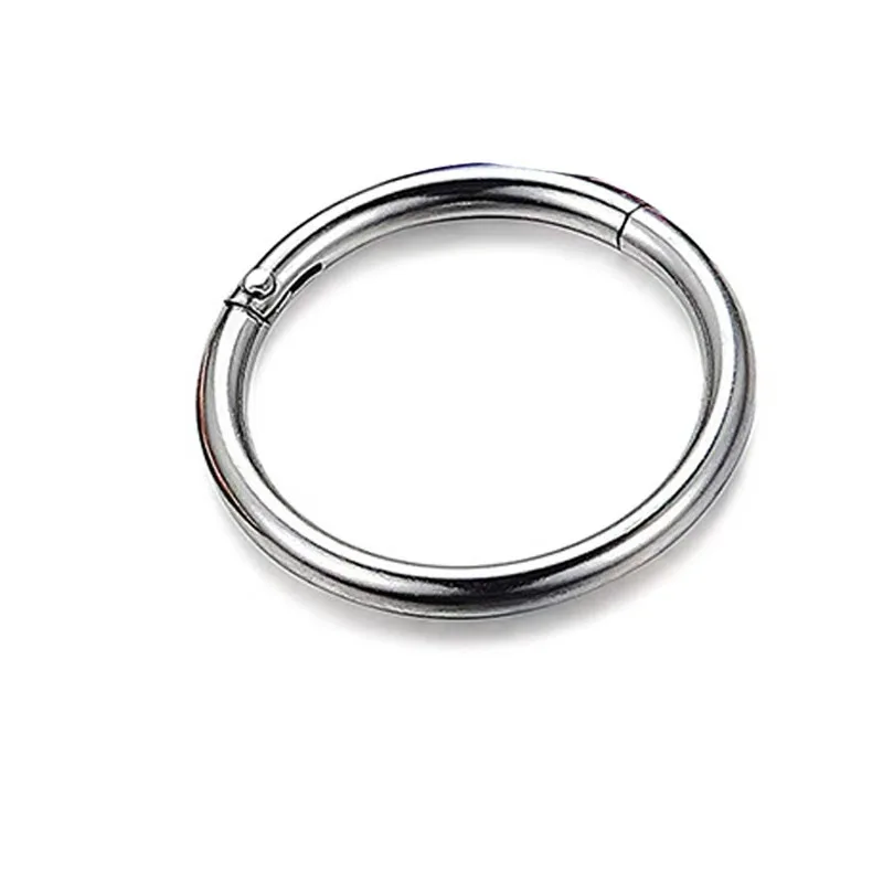 

10PCS 16G Septum Clicker Ring Set 316L Stainless Steel Hinged Segment Hoop Choose Size 6 8 10 12mm