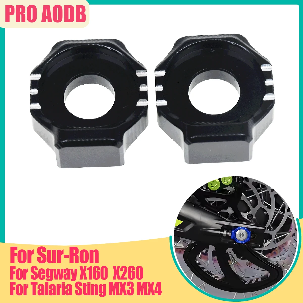 

For Segway Electric Dirt Bike Rear Chain Adjuster Axle Block X160 X260 Surron Sur-Ron Light Bee S X TALARIA MX3 MX4 Universal