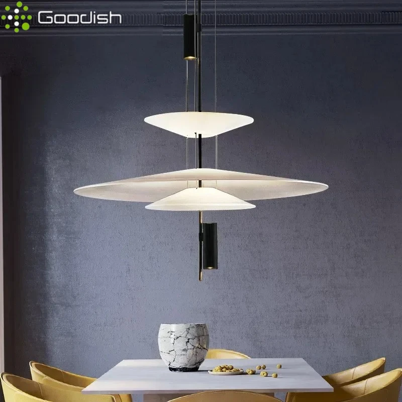 Modern Minimalist Nordic Acrylic lotus leaf Iron LED Pendant Light Art Creative Lamps for Living Room Home Decoration Chandelier