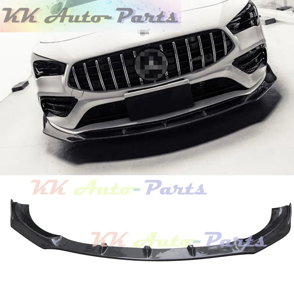 For Mercedes-Benz CLA W118 Sports Version Carbon Fiber Front Bumper Chin Lip Spoiler 2020-2021 Auto Tuning