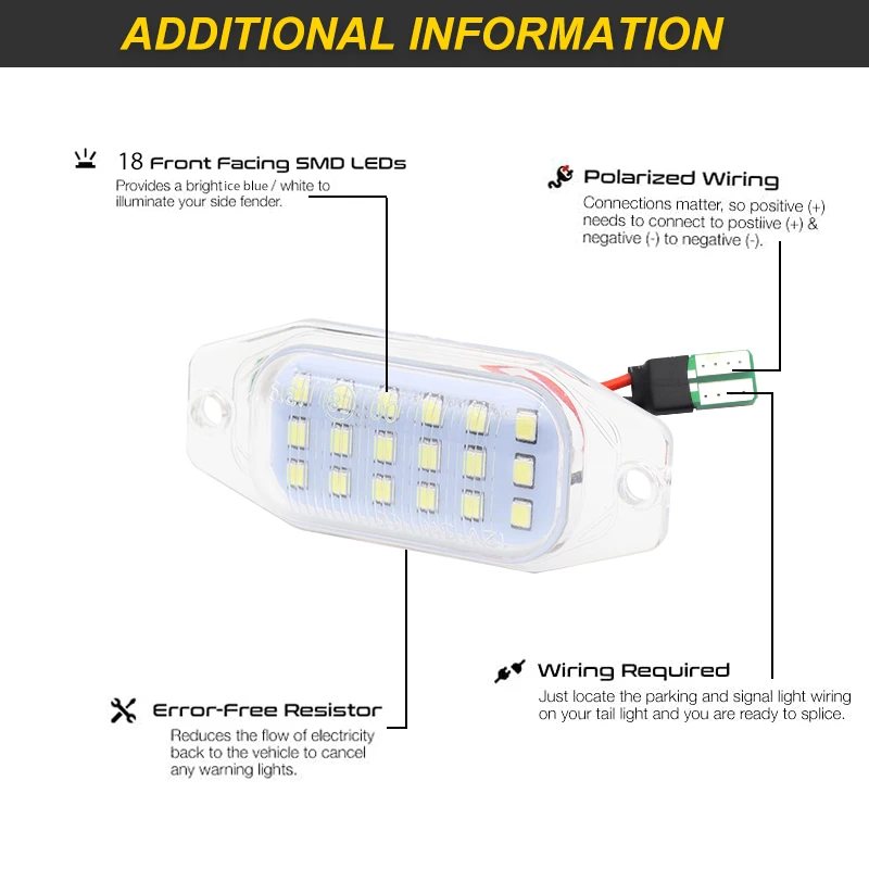 iJDM Xenon White License Plate Light For Toyota 2007-2014 FJ Cruiser (XJ10 GSJ15),For Toyota Land Cruiser FJ80,For Lexus LX450