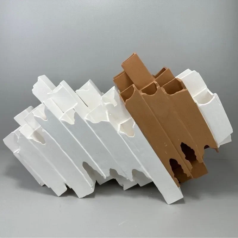 Modern minimalist creative white square tube nest ceramic ornament