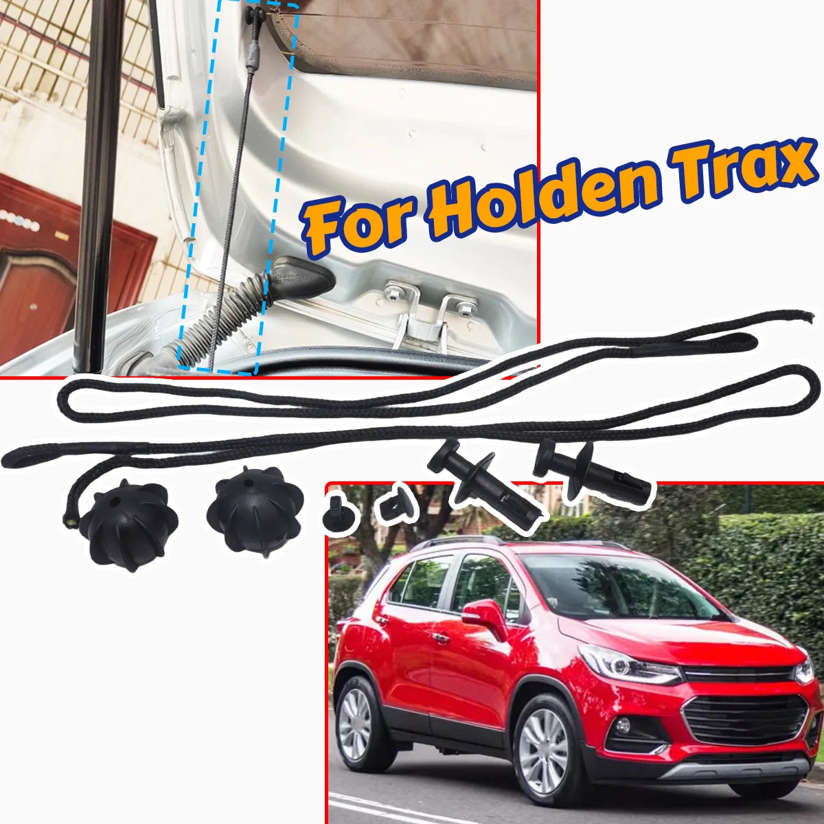 

For Holden Trax 2013-2019 Car Luggage Boot Trunk Parcel Tray Strap String Clip Rear Shelf Bracket Holder Pivoted Spare Parts Set