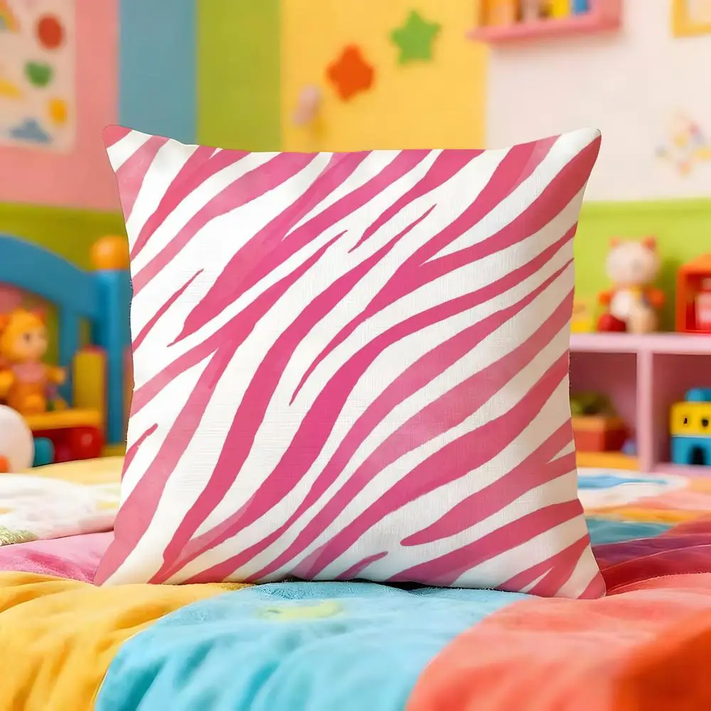Zebra Stripes Cushion Cover Premium Soft Pillowcase Skin-Friendly Breathable Multi-Purpose for Home Office Travel