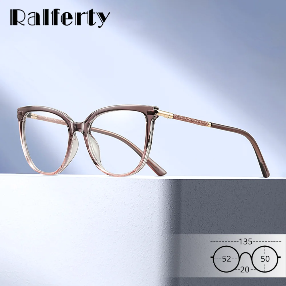 Montura de gafas TR90 elegante para mujer, gafas de protección contra luz azul, montura óptica de diseñador de marca para mujer, gafas sin receta 2026
