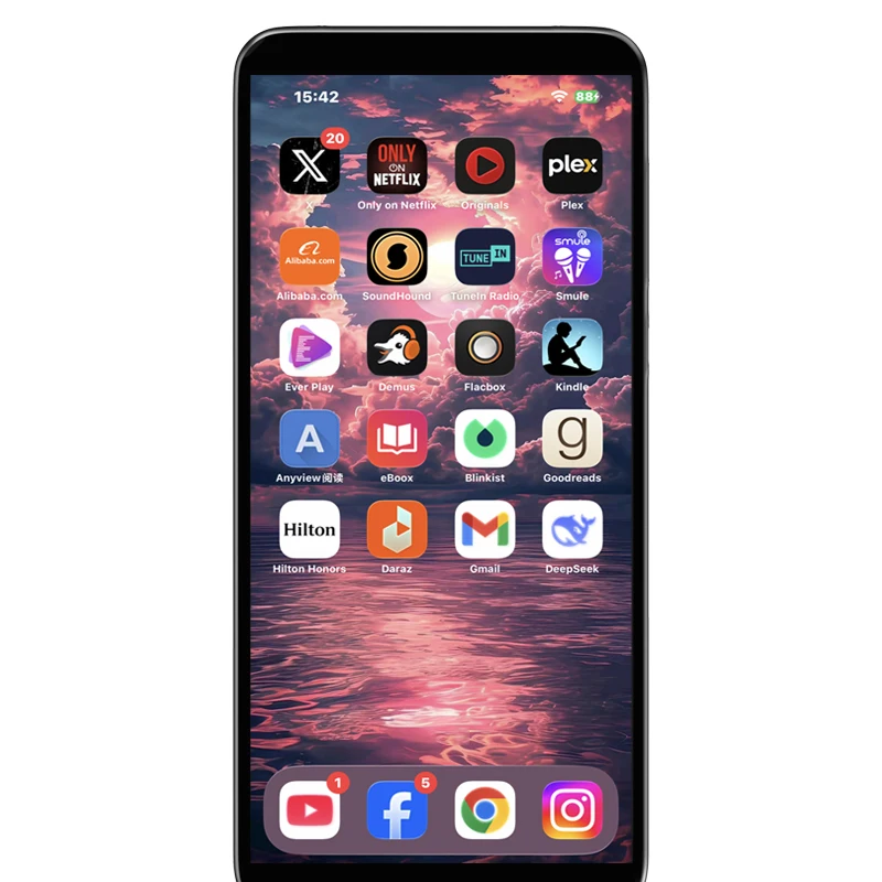 

Famue 5.2 - inch MP4 music player， WiFi connectivity, Android 13, 6G + 64GB, Bluetooth, Google Play Store, Spotify, student MP3
