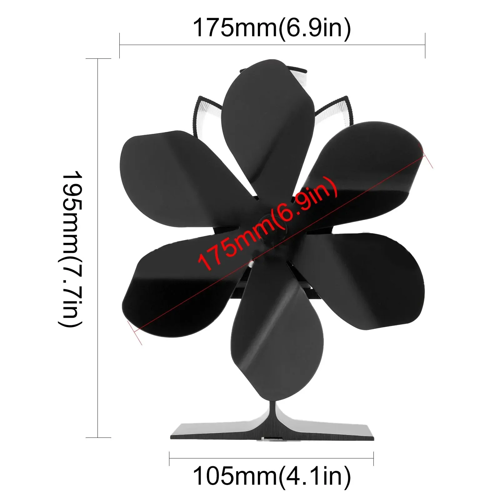 

Stove Fan Fireplace Fan With Magnetic 6 Blades Fireplace Fan Fireplace Stove Fan For Wood Burners Quiet Operation Fan