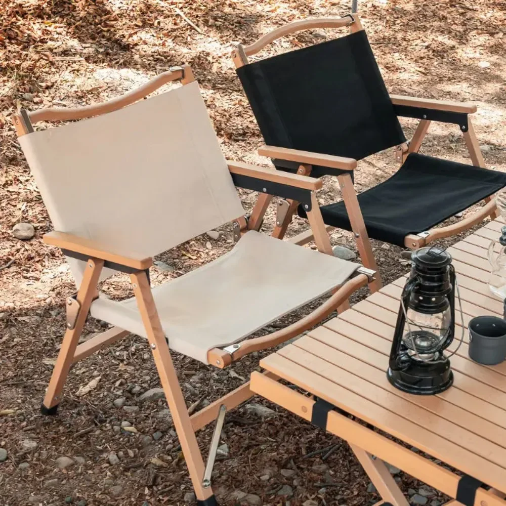 Beech Kermit Chair Outdoor Folding Chair Portable Camping Picnic Stool Removable Kermit Solid Wood Chair