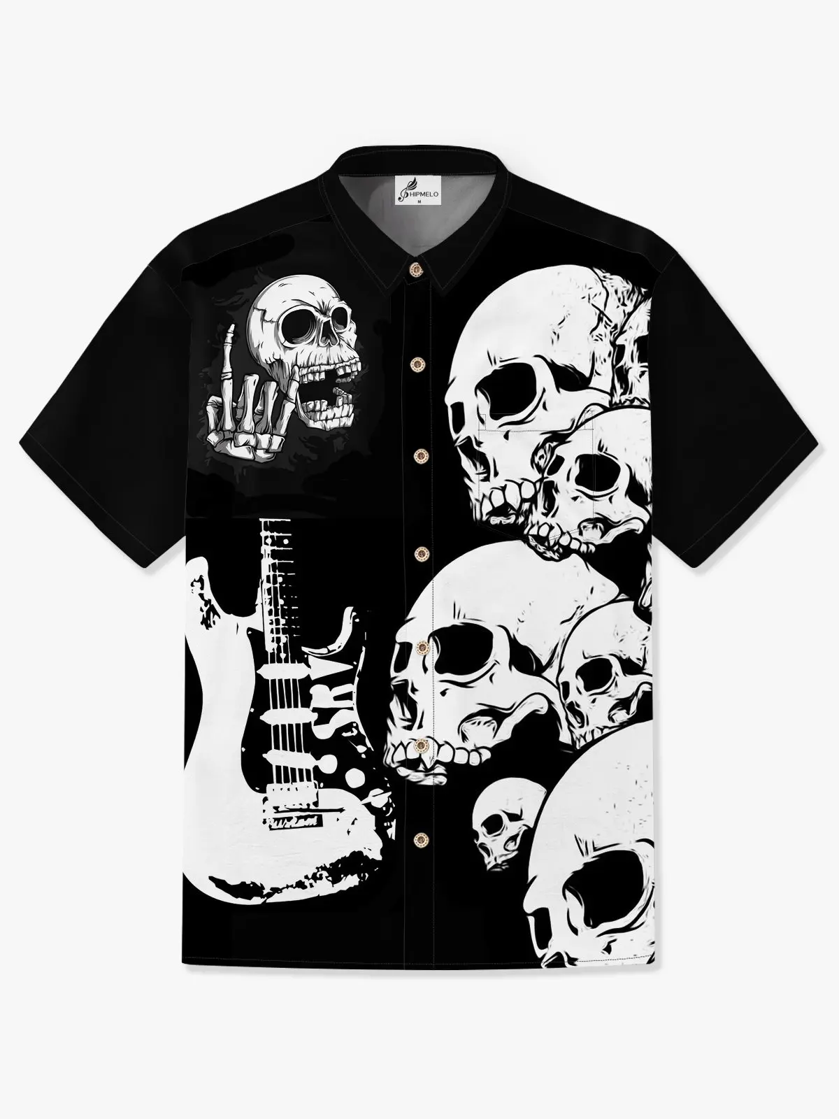 Men\'s Skull Shirt 3D Print Rock Quick Dry Shirt Short-sleeve Tops Summer Casual Men\'s Clothes Street fashion Shirts for boys