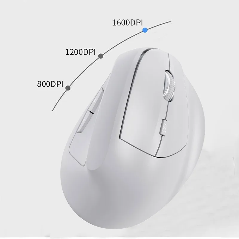 Wireless 2.4G Bluetooth Dual-Mode Ergonomic Vertical Mouse DPI Adjustable Office Stylish Slient Optical Mouse For PC Computer