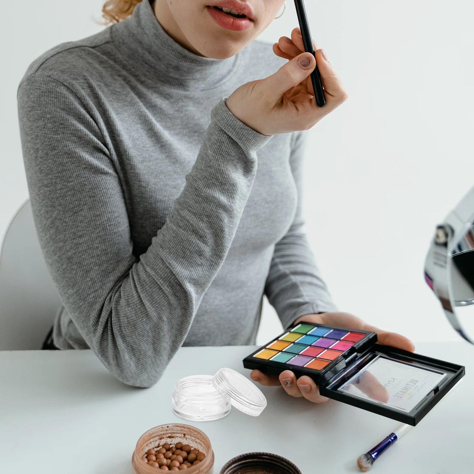 

30pcs Transparent Plastic Sample Jars Bottles For Face Cream Lotion Moisturizer Storage Container