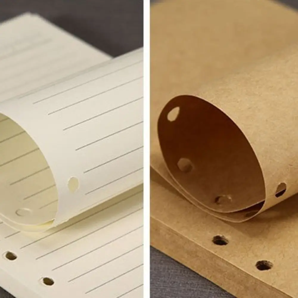 

80Sheets A5 A6 A7 Loose Leaf Refill Paper 6 Hole Blank Connell Stationery Inner Refill Spiral Binder Paper To Do List