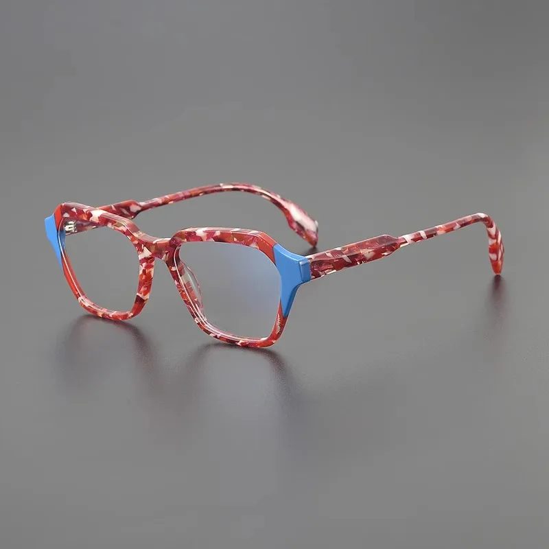 Fashion Handmade Color Irregular Glasses Frame Women's High Quality Comfort Acetate Myopic Reading Men's Prescription Eyewear