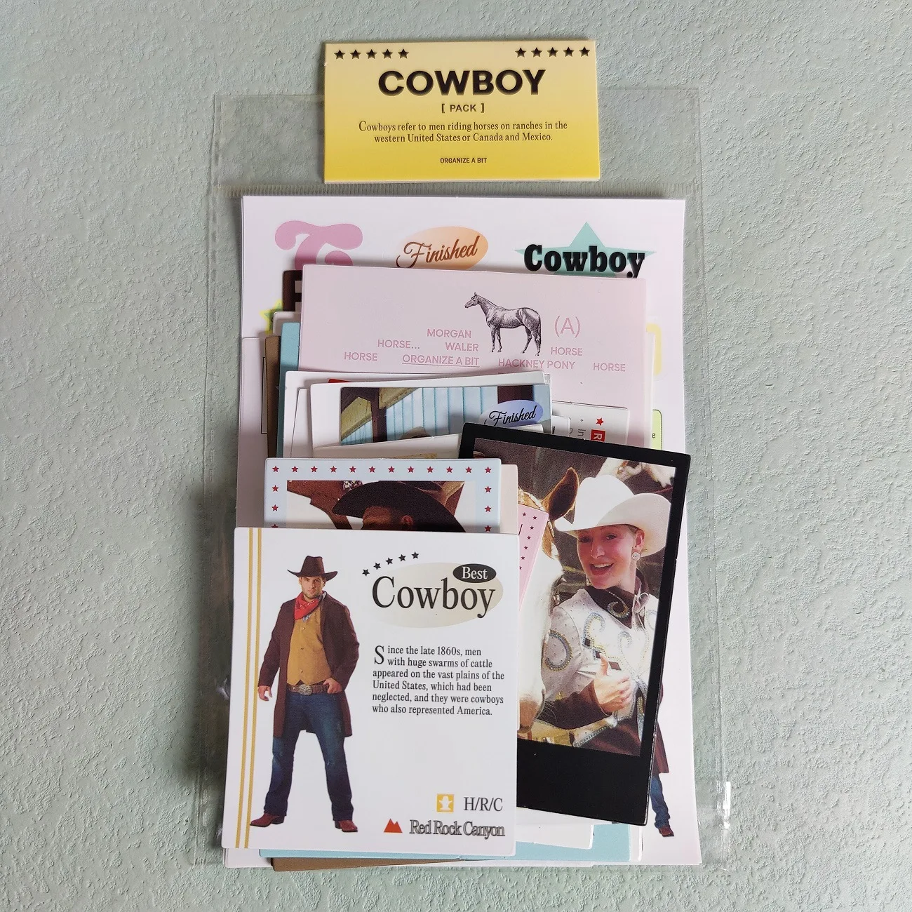 Scrapbooking Decal Paper Material Sticker Pack Cowboy Style Memo Pad for Journal Planner Decorative Memo Paper