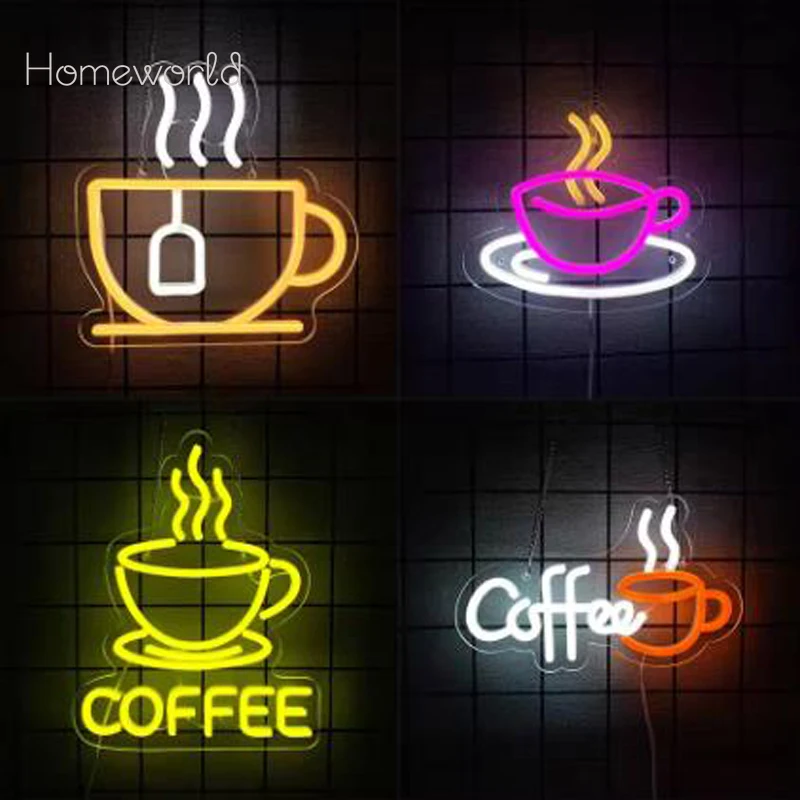 Coffee Neon light  Super Bright Led Sign  Usb Connection Power Supply Suitable For Coffee Shop Front Desk Business Decor