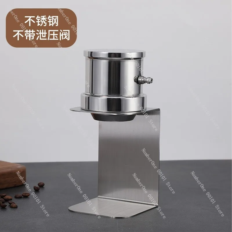 Portable Mini Manual Espresso Machine Gas Pressurized All In One Coffee Maker Italian Style Pneumatic Brewer Compact Travel