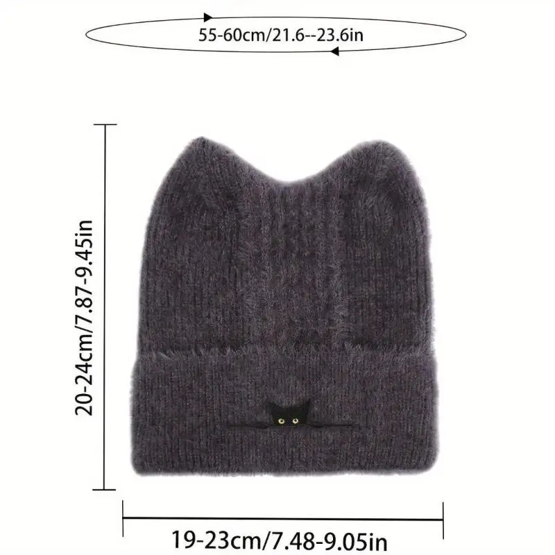 NEW Cat Ear Beanies Skullies Women Winter Warm Plush Cartoon Thermal Cap Korean Girl Outdoor Snow Pullover Hats