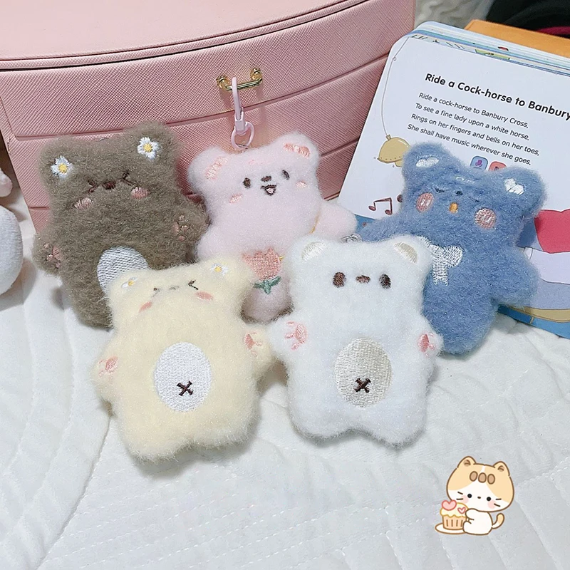 Porte-clés ours en peluche pour femme, porte-clés de voiture mignon, ornement de confrontation, pendentif à breloques de sac, cadeaux pour filles, beurre de dessin animé