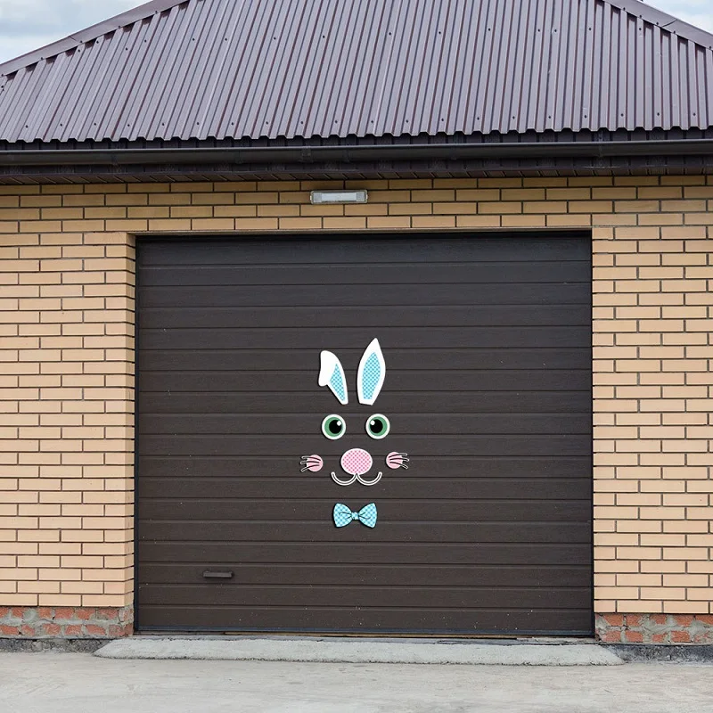 Rubber Magnet Easter Bunny Wall Sticker Creative Self-adhesive Rabbit Mirror Sticker DIY Decal Home Decoration Festival Supplies