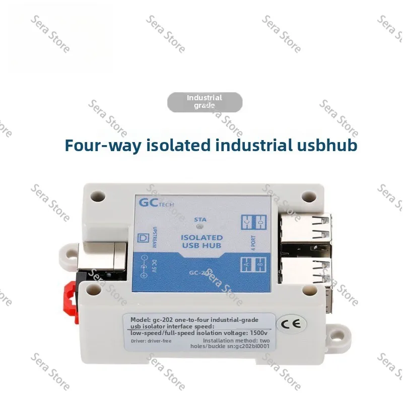 Four-way USB Isolator USB HUB One-point Four-module with Shell Industrial Anti-interference and Anti-static ADUM3160