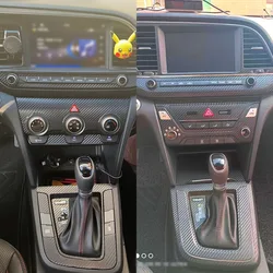 Carbon Fiber Protective Film For Hyundai Elantra AD 2016-2020 Car Interior Stickers Center Console Gear Dashboard Air Door Film
