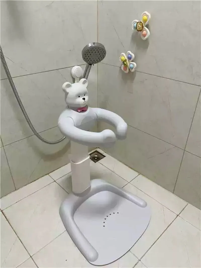 Baby standing bath artifact baby bath basin wash ass shower non-slip does not occupy an area children's vertical armrest